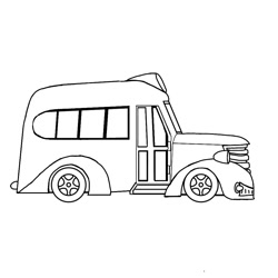 Size: 1000x1000 | Tagged: safe, artist:thatradhedgehog, equestria girls, coloring page, free to use, studebaker, the rainbooms tour bus