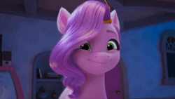 Size: 520x293 | Tagged: safe, screencap, pipp petals, pegasus, pony, g5, my little pony: make your mark, my little pony: make your mark chapter 2, the traditional unicorn sleep-over, spoiler:my little pony: make your mark chapter 2, spoiler:mymc02e06, adorapipp, animated, cute, female, floppy ears, gif, i watch it for the ears, mare, solo