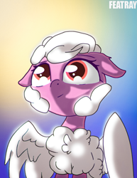 Size: 1465x1900 | Tagged: safe, artist:featray, oc, oc only, oc:cloudy fun, pegasus, pony, female, solo