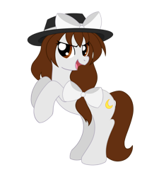 Size: 1024x1139 | Tagged: safe, artist:sohmasatori, pony, crossover, female, hat, mare, ponified, simple background, solo, touhou, transparent background, usami renko