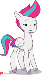 Size: 2500x4487 | Tagged: safe, artist:frownfactory, zipp storm, pegasus, pony, g5, my little pony: tell your tale, zipp's yes day, spoiler:g5, spoiler:my little pony: tell your tale, spoiler:tyts01e22, concave belly, female, fit, folded wings, frown, full body, high res, hooves, lidded eyes, mare, patreon, shadow, simple background, slender, solo, standing, tail, thin, transparent background, two toned mane, two toned tail, unamused, vector, wings, zipp storm is not amused