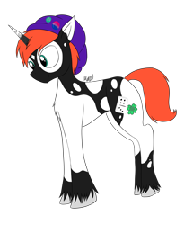 Size: 2054x2388 | Tagged: safe, artist:madtown97, oc, oc only, pony, unicorn, g5, my little pony: a new generation, my little pony: make your mark, beanie, coat markings, gypsy vannar, hat, high res, male, simple background, solo, spots, stallion, transparent background