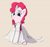 Size: 3600x3399 | Tagged: safe, artist:vultraz, pinkie pie, earth pony, pony, g4, clothes, dress, female, high res, jewelry, looking at you, mare, princess, simple background, sitting, smiling, socks, tiara, white socks