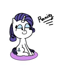 Size: 960x1280 | Tagged: safe, artist:beepbeep, rarity, pony, unicorn, g4, female, mare, simple background, sitting, solo, white background