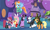 Size: 2880x1718 | Tagged: safe, artist:pinfeather, derpibooru exclusive, applejack, fluttershy, pinkie pie, rainbow dash, rarity, tianhuo (tfh), twilight sparkle, alicorn, cat, earth pony, pegasus, pony, timber wolf, unicorn, mlp fim's twelfth anniversary, them's fightin' herds, g4, alice, alice in wonderland, alice: madness returns, animal costume, boots, bunny ears, cart, cat costume, cat ears, cat tail, catgirl, choker, claws, clothes, collar, community related, costume, dress, dyed mane, ear piercing, earring, emo twilight, fangs, female, flying, folded wings, glasses, group, halloween, halloween costume, holiday, jacket, jewelry, knife, looking at you, looking back, looking up, mane six, mare, mouth hold, necklace, nightmare night, nightmare night costume, open mouth, open smile, piercing, pinkamena diane pie, ponyville, potion, raised hoof, sextet, shirt, shoes, smiling, species swap, spiked choker, spiked wristband, standing, standing on two hooves, tail, timberjack, twilight sparkle (alicorn), vector, whiskers, wings, worried, wristband