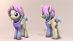 Size: 1920x1080 | Tagged: safe, artist:whiteskypony, oc, oc:vanilla, alicorn, pony, 3d, butt, clothes, female, hoodie, mare, plot, solo