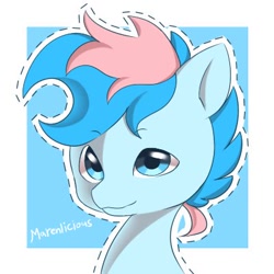 Size: 400x400 | Tagged: safe, artist:jmocha0701, oc, oc only, oc:blue chewings, earth pony, pony, bust, portrait, solo