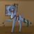 Size: 2200x2200 | Tagged: safe, artist:stray prey, oc, oc only, oc:panne, deer, reindeer, bauble, bridle, christmas, christmas lights, harness, high res, holiday, jingle bells, open mouth, open smile, reindeerified, smiling, solo, species swap, standing on two hooves, tack, tinsel