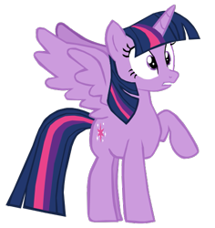 Size: 489x518 | Tagged: safe, artist:benpictures1, twilight sparkle, alicorn, pony, g4, power ponies (episode), cute, female, inkscape, raised hoof, raised leg, shocked, simple background, solo, teeth, transparent background, twiabetes, twilight sparkle (alicorn), vector