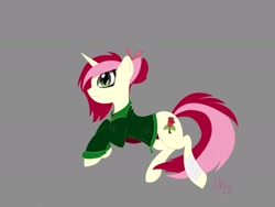 Size: 2048x1536 | Tagged: safe, artist:redfoxmoon91, roseluck, earth pony, pony, g4, female, gray background, simple background, solo