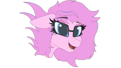 Size: 3840x2160 | Tagged: safe, artist:straighttothepointstudio, oc, oc only, oc:materlia harvest, earth pony, pony, g5, blue eyes, digital art, earth pony oc, female, freckles, g5 oc, glasses, happy, high res, looking at you, mare, simple background, solo, transparent background