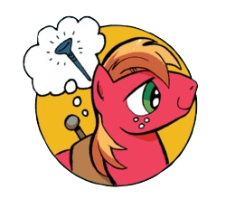 Size: 250x220 | Tagged: safe, editor:fuckomcfuck, idw, big macintosh, earth pony, pony, g4, comic, cropped, nail, simple background, solo, thinking, thought bubble, transparent background