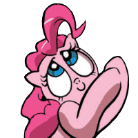 Size: 200x200 | Tagged: safe, editor:fuckomcfuck, idw, pinkie pie, earth pony, pony, g4, comic, cropped, simple background, solo, transparent background