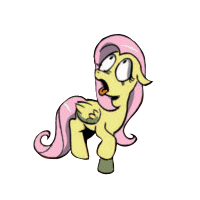 Size: 200x200 | Tagged: safe, editor:fuckomcfuck, idw, fluttershy, pegasus, pony, g4, comic, cropped, looking up, simple background, solo, transparent background