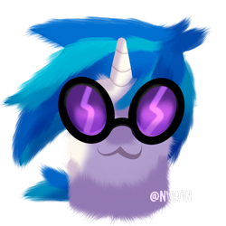 Size: 2048x2048 | Tagged: safe, artist:nveon, dj pon-3, vinyl scratch, pony, g4, female, fluffy, food, high res, marshmallow, simple background, solo, transparent background