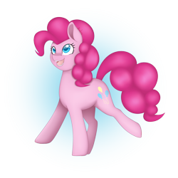 Size: 1280x1280 | Tagged: safe, artist:bloodyartwork, pinkie pie, earth pony, pony, g4, female, open mouth, simple background, solo, transparent background