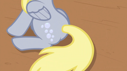 Size: 1920x1080 | Tagged: safe, screencap, derpy hooves, pegasus, pony, g4, season 2, the last roundup, 1080p, bubble butt, butt, butt focus, female, iron plot, mare, out of context, plot, sitting, solo, tail