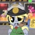 Size: 2000x2000 | Tagged: safe, artist:nootaz, derpy hooves, lily, lily valley, pinkie pie, roseluck, pegasus, pony, g4, clothes, clown, fire, high res, military uniform, pipe, space station 13, uniform