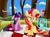 Size: 2732x2048 | Tagged: safe, artist:thebigstuff89, fluttershy, sunset shimmer, twilight sparkle, alicorn, pegasus, pony, unicorn, g4, colored pupils, daffodil and daisy sandwich, dialogue, female, floppy ears, food, frown, glowing, glowing horn, herbivore, high res, horn, imminent tears, implied ponies eating meat, in the human world for too long, levitation, magic, mare, omnivore, omnivore sunset, picnic, picnic blanket, sandwich, sitting, telekinesis, text, this will end in death, this will end in tears, this will not end well, trio, twilight sparkle (alicorn), wavy mouth