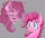 Size: 1491x1251 | Tagged: safe, artist:doorpapu, pinkie pie, earth pony, pony, g4, bust, expressions, facial expressions, gray background, mischievous, simple background, solo, startled, surprised