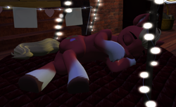Size: 742x453 | Tagged: safe, sprout cloverleaf, earth pony, pony, g5, 3d, male, second life, sleeping, solo, stallion