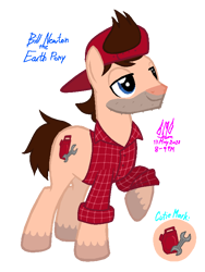 Size: 600x800 | Tagged: safe, artist:goodmangirl, artist:whippingcrram, oc, oc only, oc:bill newton, oc:bill newton hcr2, earth pony, pony, simple background, solo, transparent background