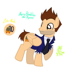 Size: 750x800 | Tagged: safe, artist:goodmangirl, artist:whippingcrram, oc, oc only, oc:barry steakfries, pegasus, pony, simple background, solo, transparent background