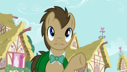 Size: 864x486 | Tagged: safe, edit, edited screencap, screencap, doctor whooves, time turner, earth pony, pony, g4, slice of life (episode), animated, gif, male, stallion