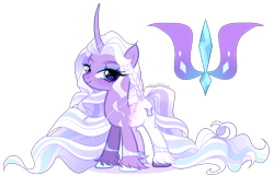 Size: 3332x2142 | Tagged: safe, artist:gihhbloonde, oc, pony, unicorn, g5, anklet, blue eyes, body markings, bracelet, braid, colored hooves, curved horn, eyeshadow, female, gradient mane, gradient tail, high res, horn, jewelry, long hair, long horn, long mane, long tail, looking back, magical lesbian spawn, makeup, mare, mismatched hooves, necklace, offspring, parent:opaline arcana, parent:rarity, parents:rariline, simple background, smiling, solo, sparkly mane, sparkly tail, tail, transparent background, unicorn oc, unshorn fetlocks