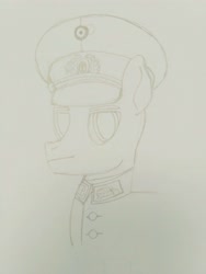 Size: 3120x4160 | Tagged: safe, pony, clothes, germany, hat, history, military uniform, solo, traditional art, uniform
