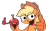 Size: 1300x810 | Tagged: safe, applejack, earth pony, pony, g4, apple, food, hand, simple background, smiling, suddenly hands, thumbs up, transparent background