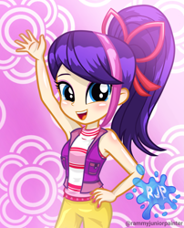 Size: 2015x2490 | Tagged: safe, artist:rjp.rammy, oc, oc:layla, human, equestria girls, g4, bare shoulders, clothes, female, high res, sleeveless, solo