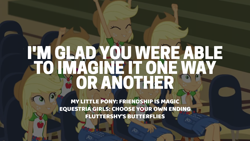 Size: 1920x1080 | Tagged: safe, edit, edited screencap, editor:quoterific, screencap, applejack, human, equestria girls, equestria girls series, fluttershy's butterflies, g4, applejack's hat, cheering, clapping, clone, cowboy hat, female, fluttershy's butterflies: applejack, freckles, grin, hands in the air, hat, jackletree, multeity, open mouth, open smile, smiling, thumbs up