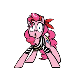 Size: 300x300 | Tagged: safe, editor:fuckomcfuck, idw, pinkie pie, earth pony, pony, g4, comic, pirate, simple background, solo, transparent background
