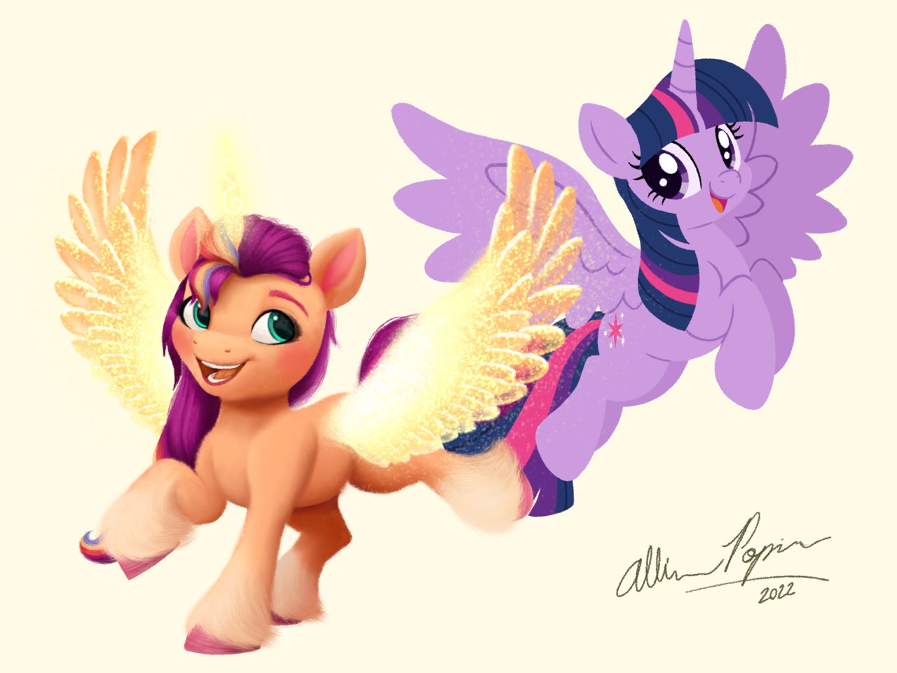 2971276 Safe Artist Allisonpopick Sunny Starscout Twilight