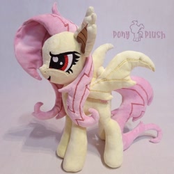 Size: 1080x1082 | Tagged: safe, artist:ponyplushiee, fluttershy, bat pony, pony, g4, bat ponified, flutterbat, irl, photo, plushie, race swap, solo