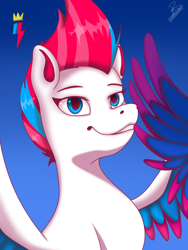 Size: 768x1024 | Tagged: safe, artist:amandascxd, zipp storm, pegasus, pony, g5, female, gradient background, solo