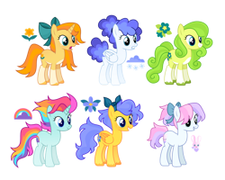 Size: 1024x820 | Tagged: safe, artist:kabuvee, oc, oc only, earth pony, pegasus, pony, unicorn, female, mare, simple background, transparent background