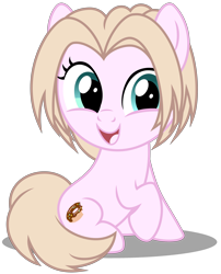 Size: 2840x3520 | Tagged: safe, artist:strategypony, oc, oc only, oc:lazzy butt, earth pony, pony, cute, daaaaaaaaaaaw, earth pony oc, female, filly, foal, high res, looking at you, raised hoof, simple background, sitting, transparent background, younger