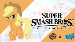 Size: 3840x2160 | Tagged: safe, artist:carlos235, artist:vinphu1, applejack, charizard, earth pony, inkling, pikmin, pony, fighting is magic, g4, bowser, captain falcon, cloud strife, crossover, donkey kong, donkey kong (series), earthbound, f-zero, final fantasy, final fantasy vii, fire emblem, high res, ice climbers, ike, inkling girl, kid icarus, link, looking at you, male, mario, metroid, my little pony logo, ness, olimar, pikmin (series), pokémon, pokémon trainer, popo, princess peach, princess zelda, ridley, splatoon, star fox, super mario bros., super smash bros., super smash bros. ultimate, the legend of zelda, wolf o'donnell