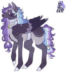 Size: 2428x2668 | Tagged: safe, artist:sleepy-nova, oc, pegasus, pony, clothes, colored wings, female, high res, mare, multicolored wings, simple background, solo, transparent background, wings