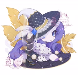 Size: 2048x1972 | Tagged: safe, artist:xieyanbbb, rarity, pony, unicorn, g4, clothes, cute, dress, feather, feather boa, female, grin, hat, lying down, mare, prone, raribetes, simple background, smiling, solo, white background, witch hat