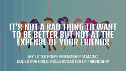 Size: 1920x1080 | Tagged: safe, edit, edited screencap, editor:quoterific, screencap, applejack, fluttershy, pinkie pie, rainbow dash, rarity, sci-twi, sunset shimmer, twilight sparkle, human, equestria girls, equestria girls specials, g4, my little pony equestria girls: better together, my little pony equestria girls: rollercoaster of friendship, humane five, humane seven, humane six
