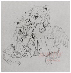 Size: 1999x2048 | Tagged: safe, artist:paipaishuaige, oc, oc only, pegasus, pony, sketch, traditional art