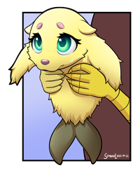 Size: 1440x1800 | Tagged: safe, artist:symbianl, discord, fluttershy, draconequus, seal, g4, 2022, colored eyebrows, cute, daaaaaaaaaaaw, duo, female, flutterseal, holding, holding a seal, holding someone, male, offscreen character, passepartout, shyabetes, signature, simple background, solo focus, species swap, transparent background