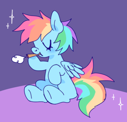 Size: 834x808 | Tagged: safe, artist:fluttershyes, rainbow dash, pegasus, pony, g4, drugs, female, marijuana, rainbow hash, smoking, solo