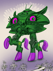 Size: 2048x2732 | Tagged: safe, artist:ja0822ck, pony, robot, robot pony, byg-zam, high res, ma-08, mobile suit gundam, ponified