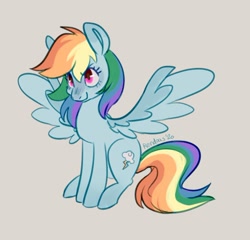 Size: 900x863 | Tagged: safe, artist:rendoas, rainbow dash, pegasus, pony, g4, simple background, solo, spread wings, wings