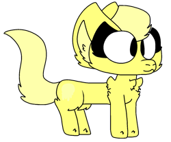 Size: 1287x1064 | Tagged: safe, artist:dolphykitty, oc, oc:dolphy (dolphykitty), pony, ear fluff, female, fluffy, fur, neck fluff, simple background, solo, transparent background, yellow mane