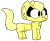 Size: 1287x1064 | Tagged: safe, artist:dolphykitty, oc, oc:dolphy (dolphykitty), pony, black and yellow, ear fluff, female, fluffy, fur, neck fluff, simple background, solo, transparent background, yellow mane